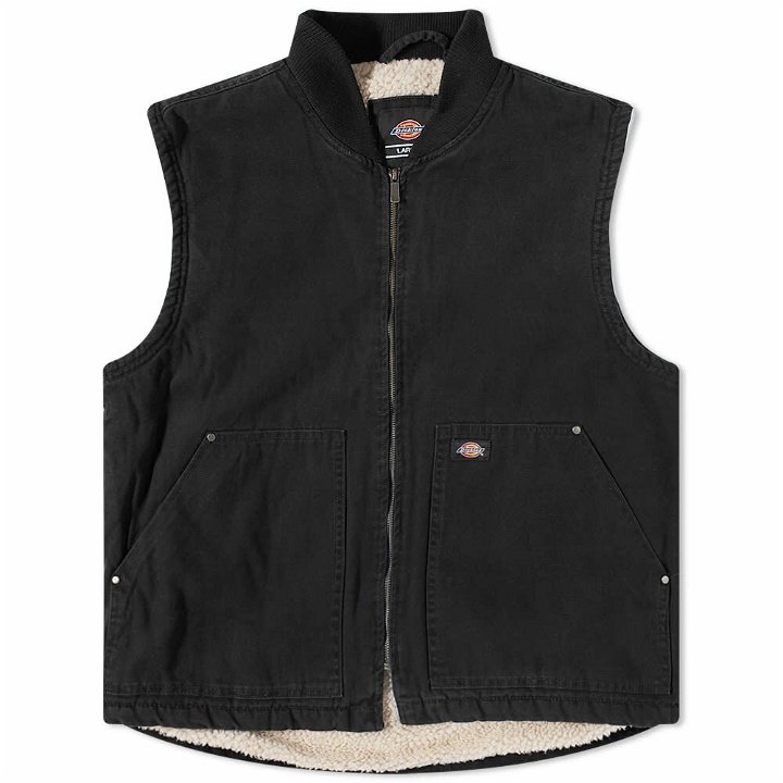 Photo: Dickies Men's Duck Canvas Vest in Stonewashed Black