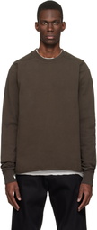 Rick Owens DRKSHDW Brown Temple Crewneck Sweatshirt