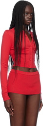 Frankies Bikinis Red Danny Cloud Cardigan