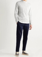 INIS MEÁIN - Slim-Fit Mélange Linen Sweater - Gray