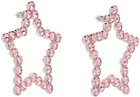 Safsafu SSENSE Exclusive Silver & Pink Star Earrings