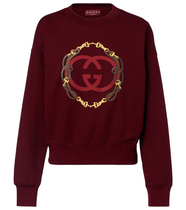 Photo: Gucci Logo embroidered cotton sweatshirt