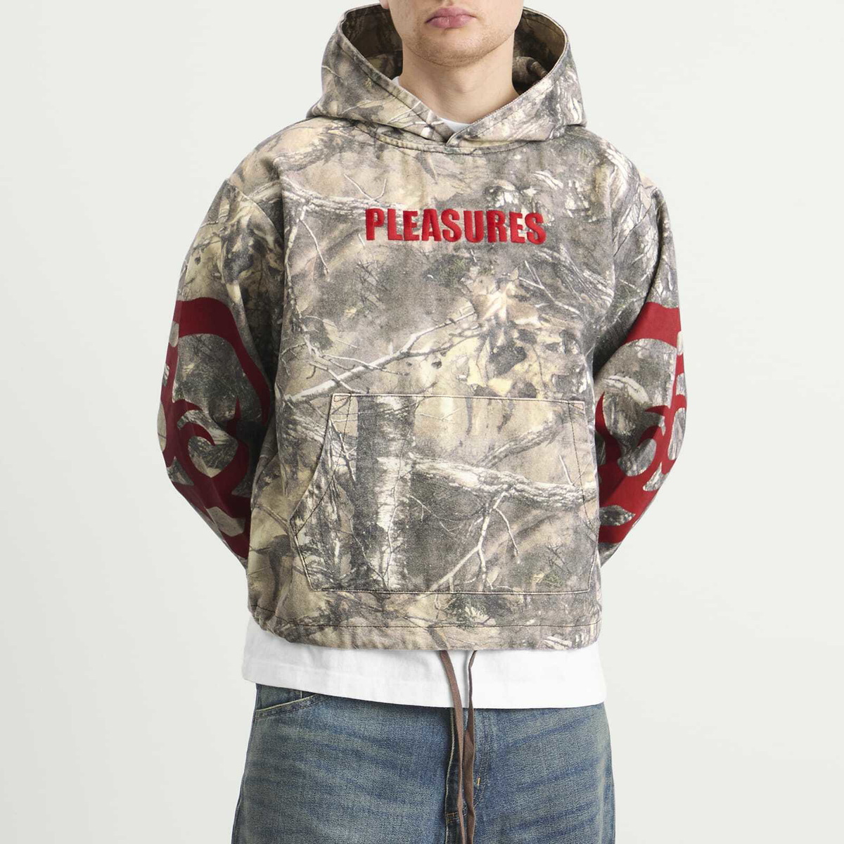 Pleasures Men's Hunt Canvas Hoodie in Camo