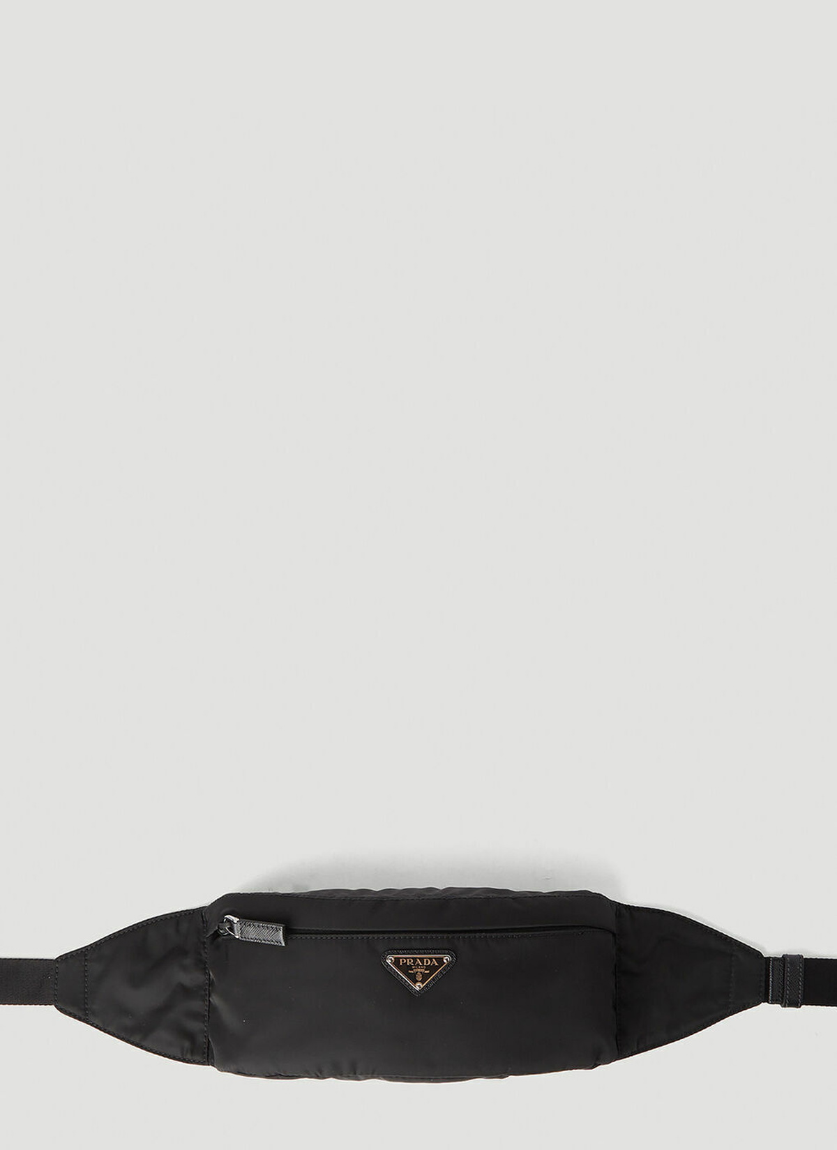 Prada Black Belt Bag Waist Bag Triangle Logo Nylon and Leather