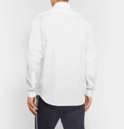 Valentino - Slim-Fit Logo-Print Cotton-Poplin Shirt - White