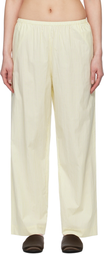 Photo: Deiji Studios White & Yellow Ease Lounge Pants