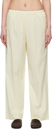 Deiji Studios White & Yellow Ease Lounge Pants