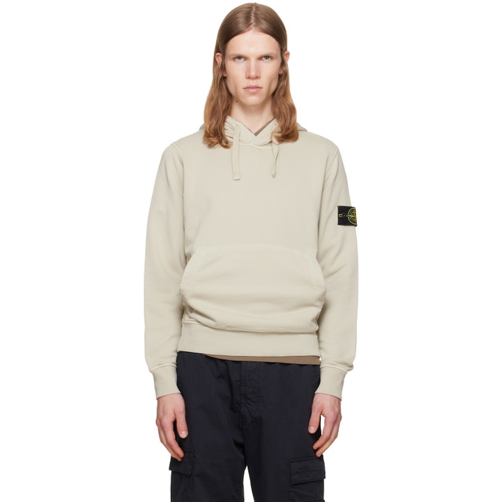 Photo: Stone Island Beige 6100062 Organic Cotton Fleece Hoodie