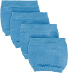 Swedish Stockings SSENSE Exclusive Two-Pack Blue Little Sandal Liner Socks