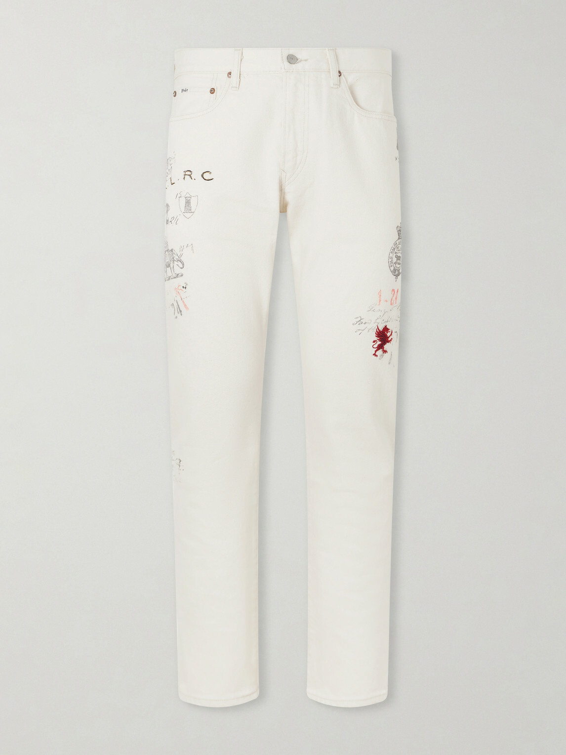 Polo Ralph Lauren - Straight-Leg Printed Cotton-Twill Trousers - White