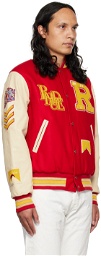 Rhude Red Varsity Jacket