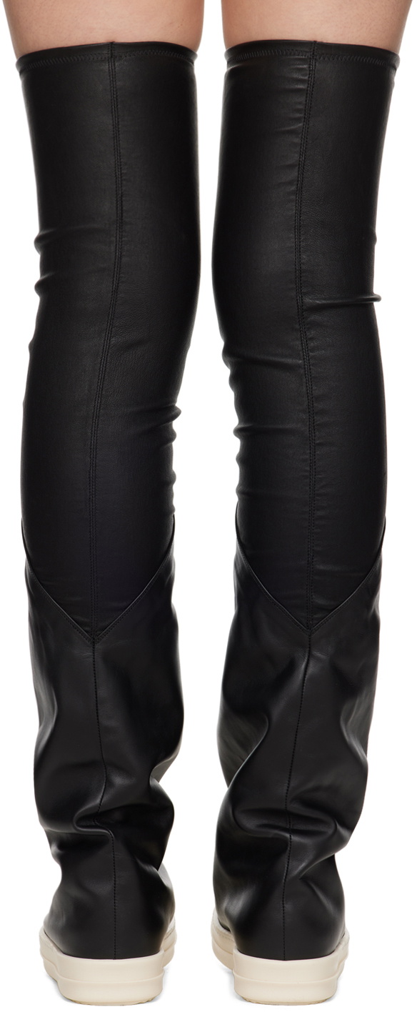 Rick Owens Black Flared Boots