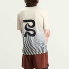Bandit Men's Drift SS Printed Performance T-Shirt in Undulating Gradient Check/Chalk/Black