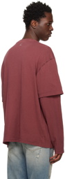 Acne Studios Red Layered Long Sleeve T-Shirt