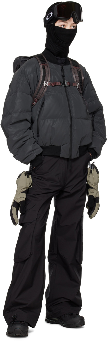Templa Black Reflective Down Bomber Jacket