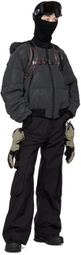 Templa Black Reflective Down Bomber Jacket
