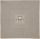TOTEME Off-White & Black Signature Monogram Silk Scarf
