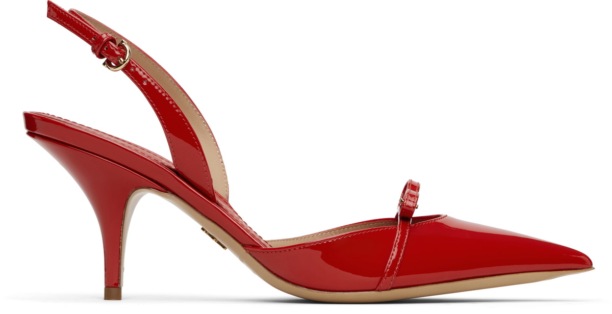 Ferragamo Red Gylla Mini Bow Pump Heels