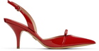 Ferragamo Red Gylla Mini Bow Pump Heels
