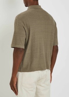 Frame Textured-knit Linen and Silk-blend Shirt Khaki