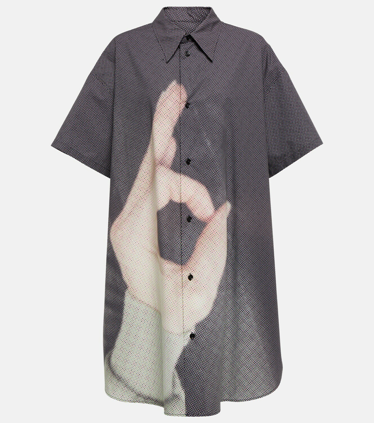 MM6 Maison Margiela Digital print cotton shirt dress MM6