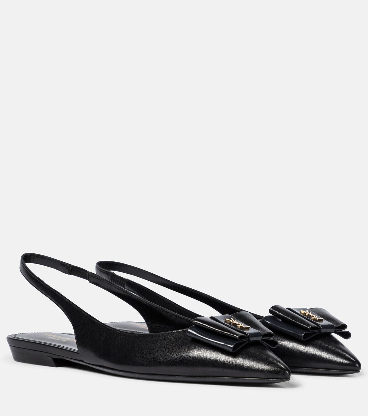 【SAINT LAURENT】ANAIS SLINGBACK FLATS Saint Laurent - Anaïs leather slingback ballet flats Saint