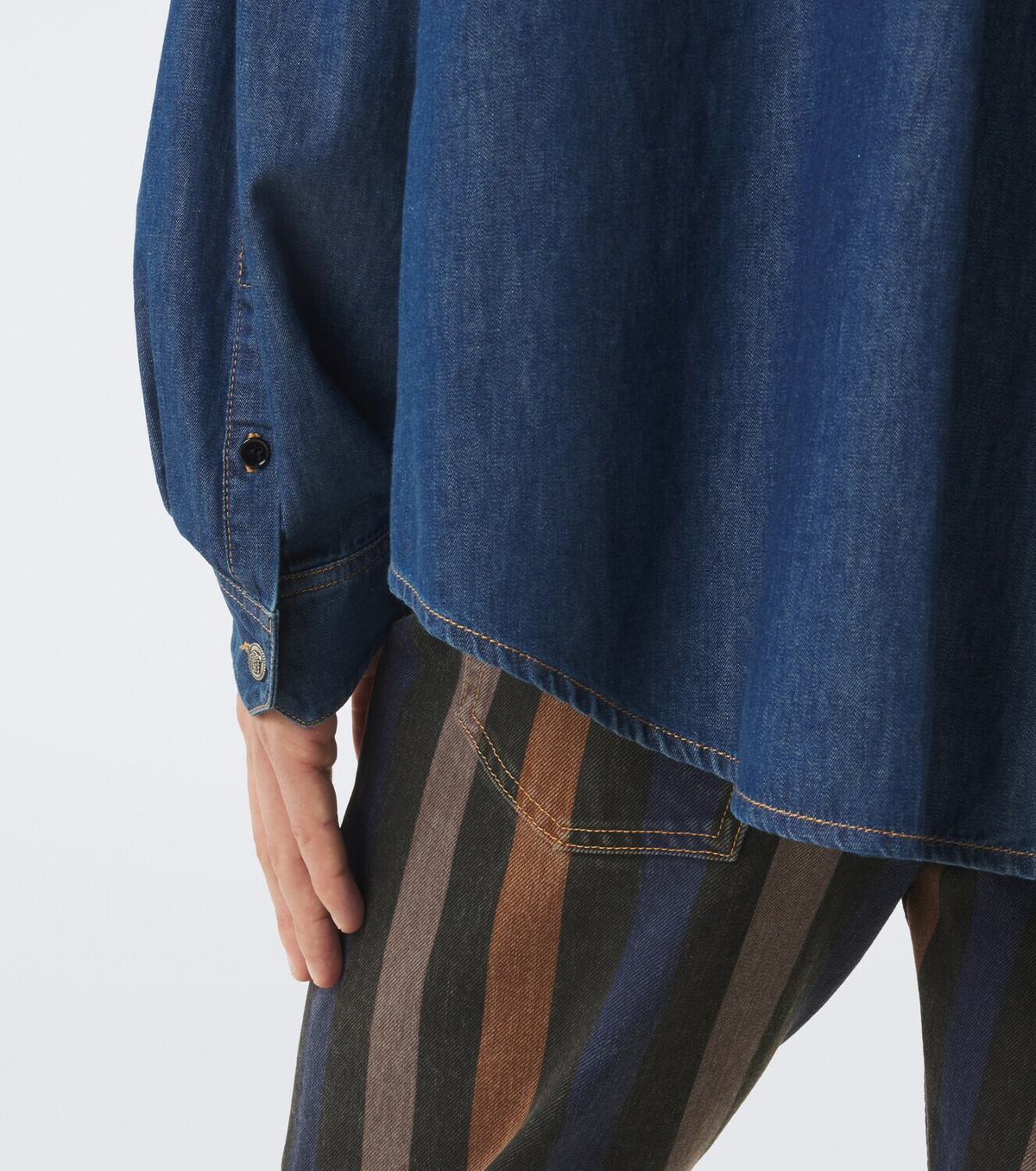 Versace Medusa denim overshirt