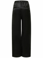 DEVEAUX Chloe Cupro Satin Wide Pants