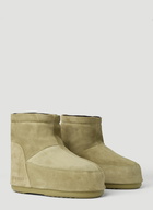 Moon Boot - No Lace Boots in Khaki