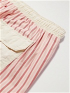 SOLID & STRIPED - The Classic Mid-Length Striped Swim Shorts - Pink