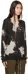 R13 Black Bleached Sweater