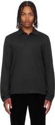 Ferragamo Gray Long Sleeve Polo