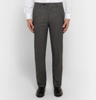 Canali - Dark-Grey Slim-Fit Donegal Wool and Silk-Blend Trousers - Men - Dark gray