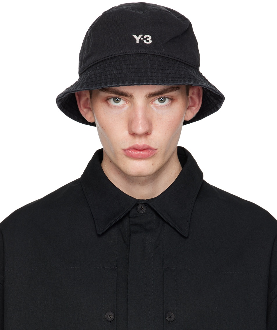 Photo: Y-3 Black Denim Bucket Hat