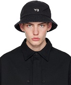 Y-3 Black Denim Bucket Hat