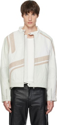 Deadwood Off-White Hiro Leather Moto Jacket
