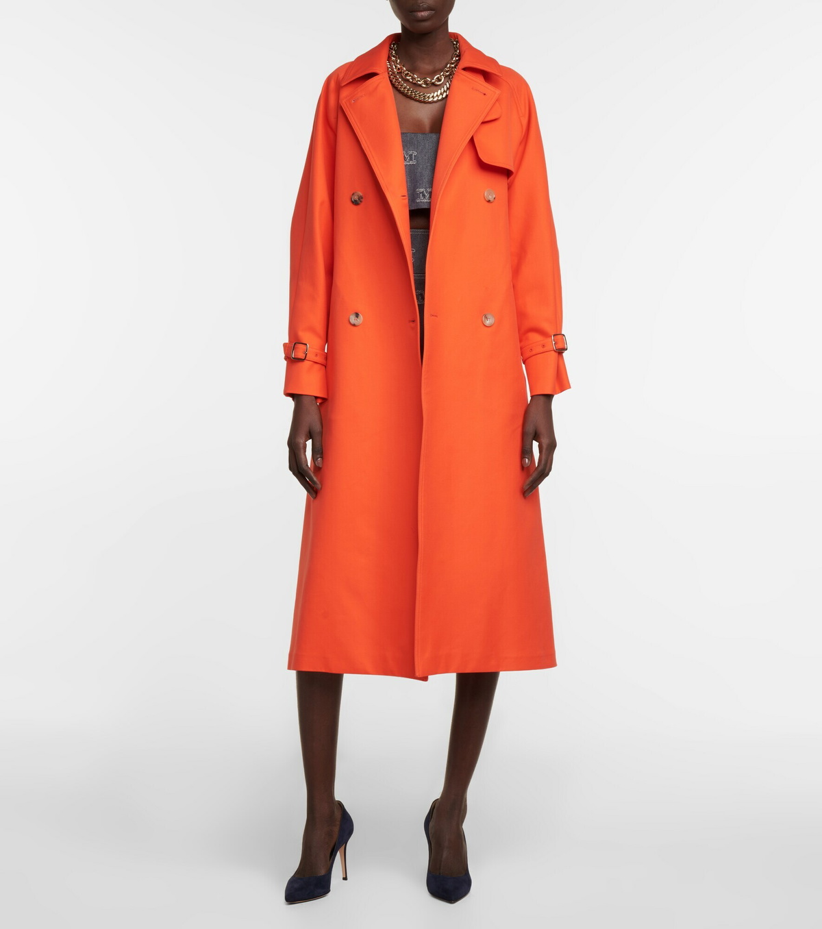 MAX MARA|COATS (EGEMONE (47360437 013 / 47360437600 013 Max Mara - Egemone gabardine trench coat Max Mara