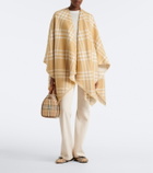 Burberry Burberry Check wool, silk, and cashmere cape