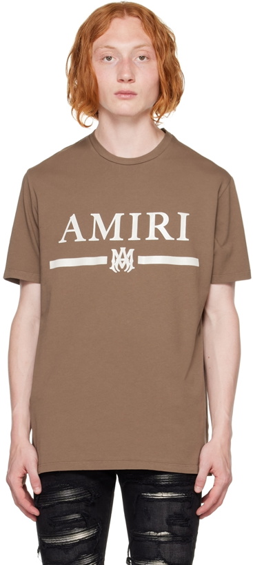 Photo: AMIRI Brown MA Bar T-Shirt