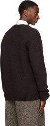Dries Van Noten Brown Alpaca Cardigan