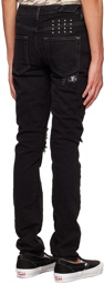 Ksubi Black Chitch Leopard Patch Krow Jeans