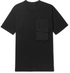 1017 ALYX 9SM - Shell-Panelled Logo-Print Cotton-Jersey T-Shirt - Black