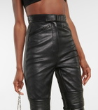 David Koma High-rise leather pants