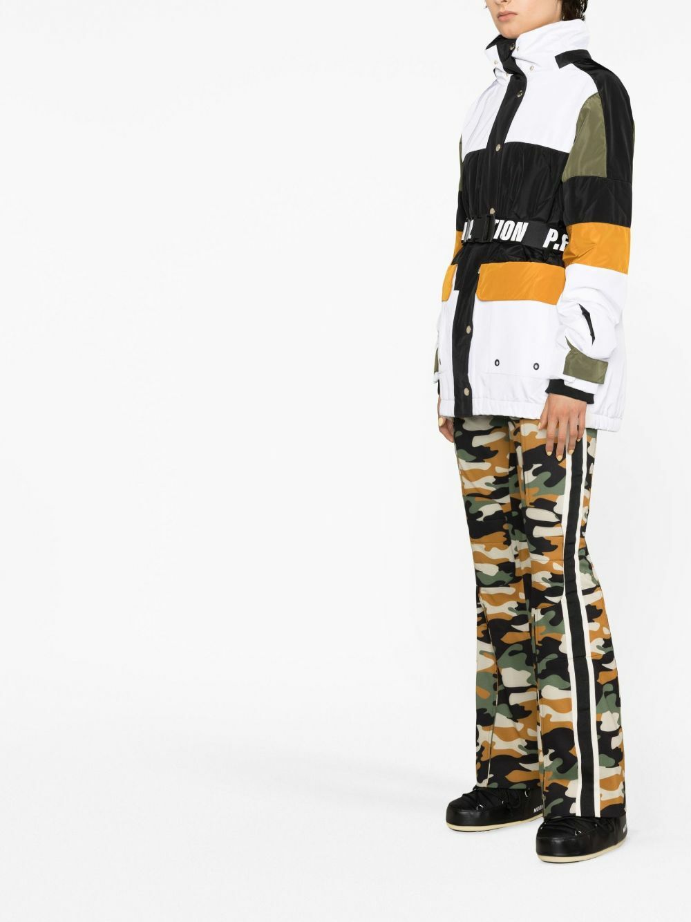 P.E Nation White Chicane Colourblock Ski Jacket
