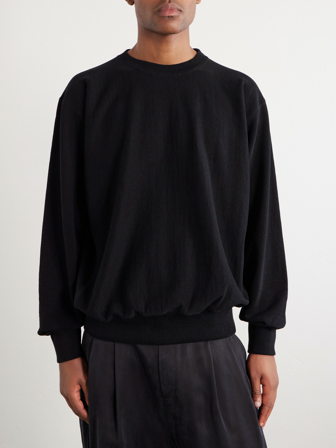 Auralee - Cotton-Jersey Sweatshirt - Black