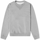 Maison Margiela Men's Oversized Elbow Patch Crew Sweat in Grey Melange