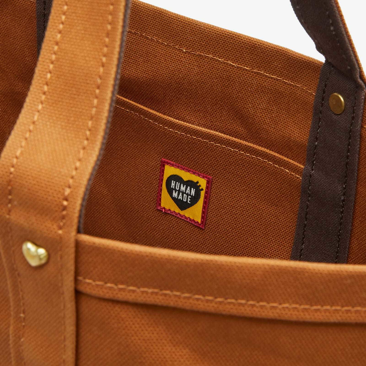 Human Made Men's Duck Canvas Tote Bag in Brown Human Made