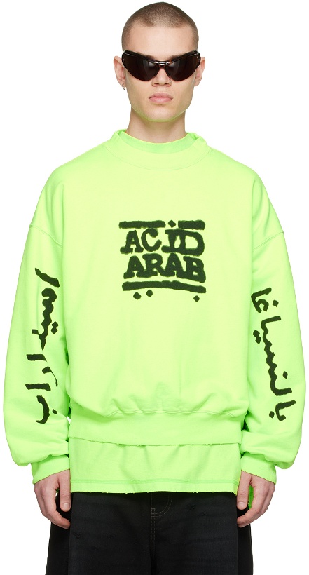 Photo: Balenciaga Green Acid Arab Edition Sweatshirt