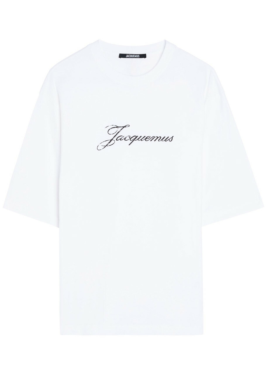 Jacquemus Le T-shirt Logo-print Cotton-blend T-shirt White