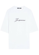 Jacquemus Le T-shirt Logo-print Cotton-blend T-shirt White